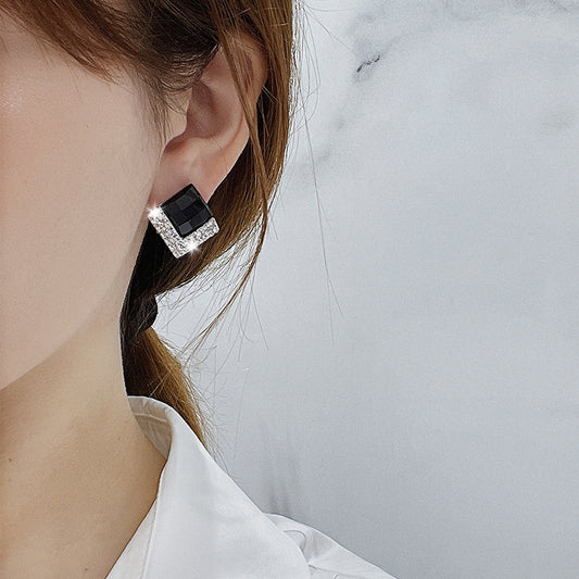 Luxe Geometry 990 Sterling Silver Square Stud Earrings - Square Ear Studs About 22g / Full Body 990 Sterling Silver