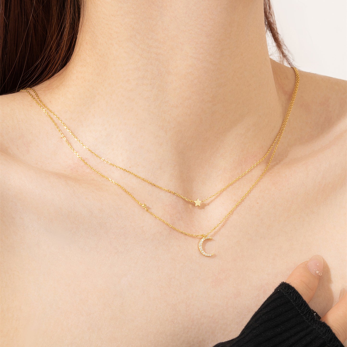 Lunar Elegance 925 silver Pendant Necklace - necklace