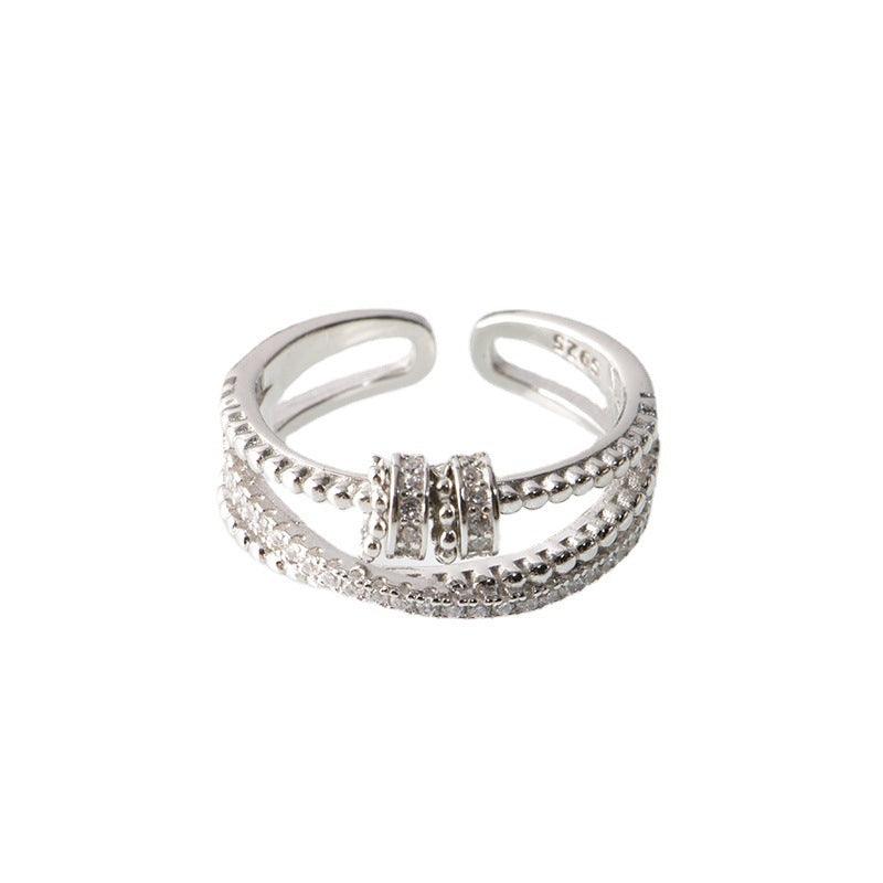 Gilded Contour Geometric Ring - ring