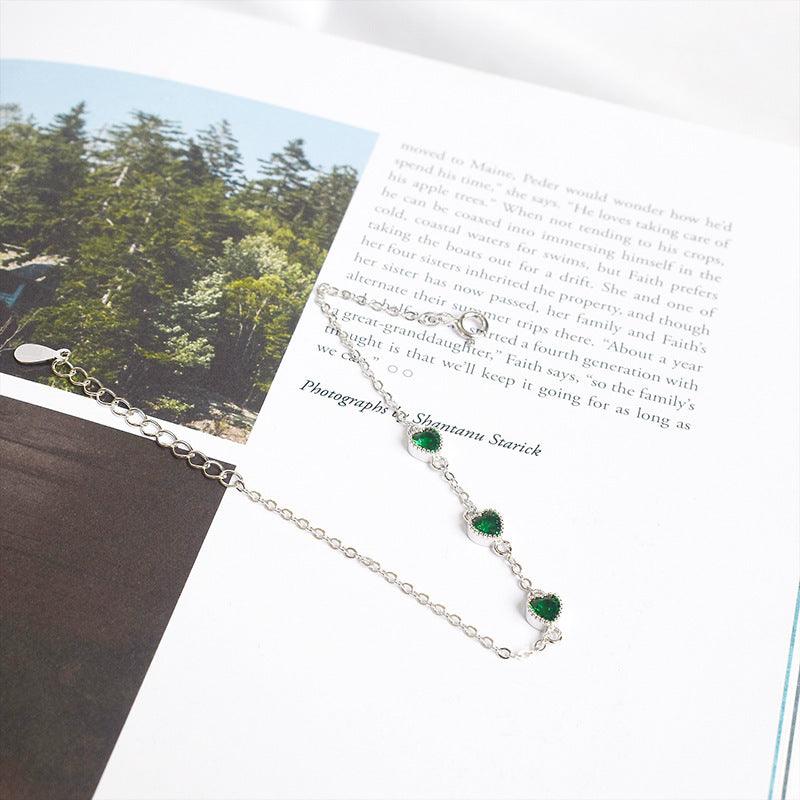 Voyage Heart Diamond-Treated Sterling 925 Silver Bracelet - Bracelet White / 925 Silver - bracelet