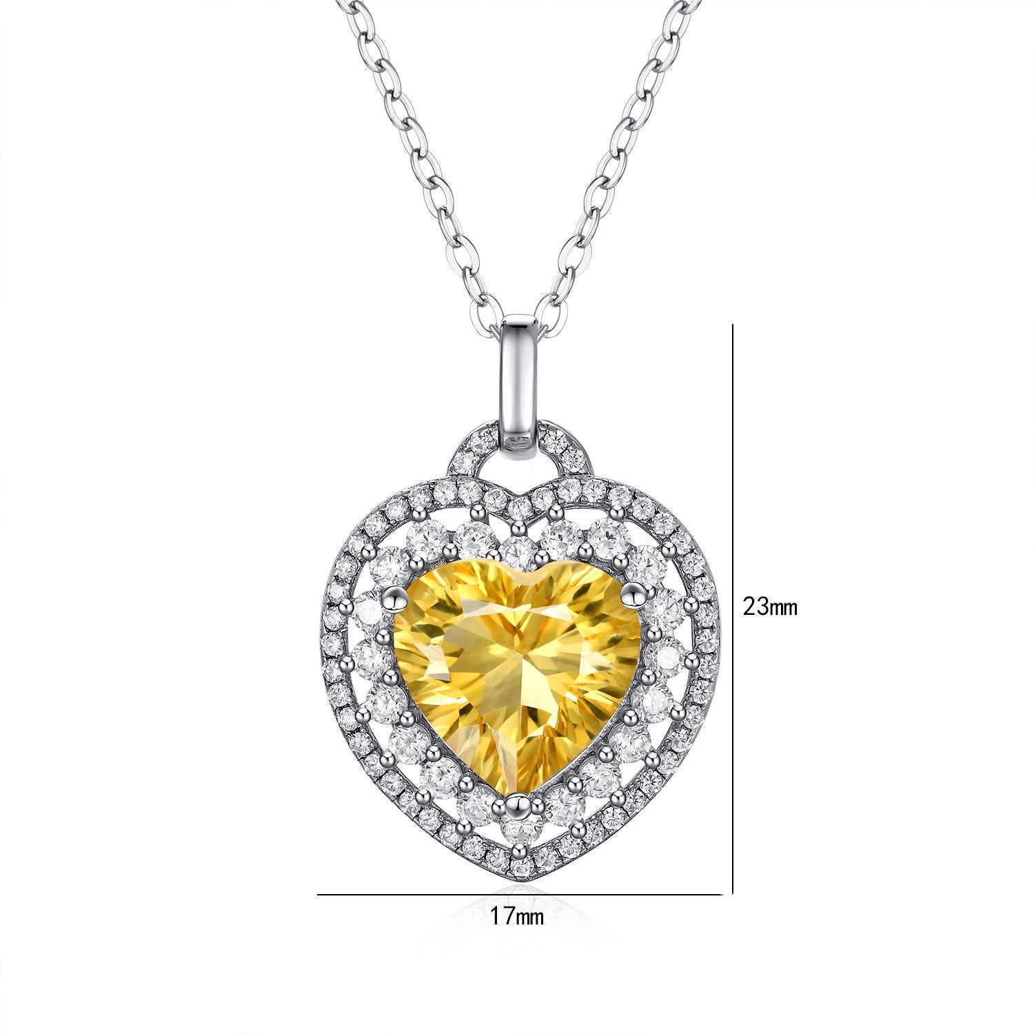 Eternal Bloom Heart Pendant Necklace - Platinum gold - necklace