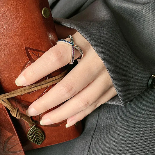 Light Luxury Cross Ring - Silver - ring
